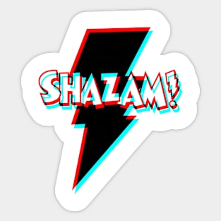 Retro 3D Glasses Style - Shazam Sticker